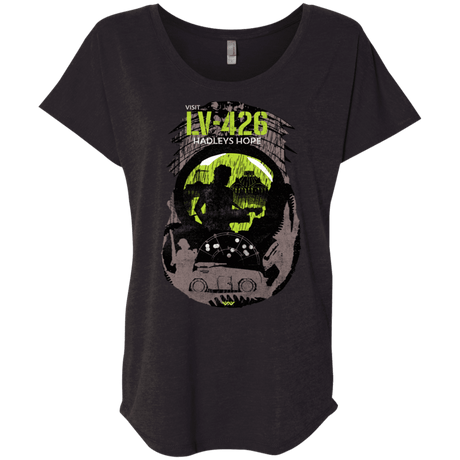 T-Shirts Vintage Black / X-Small Visit LV-426 Triblend Dolman Sleeve