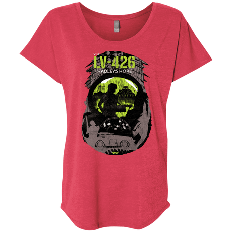 T-Shirts Vintage Red / X-Small Visit LV-426 Triblend Dolman Sleeve