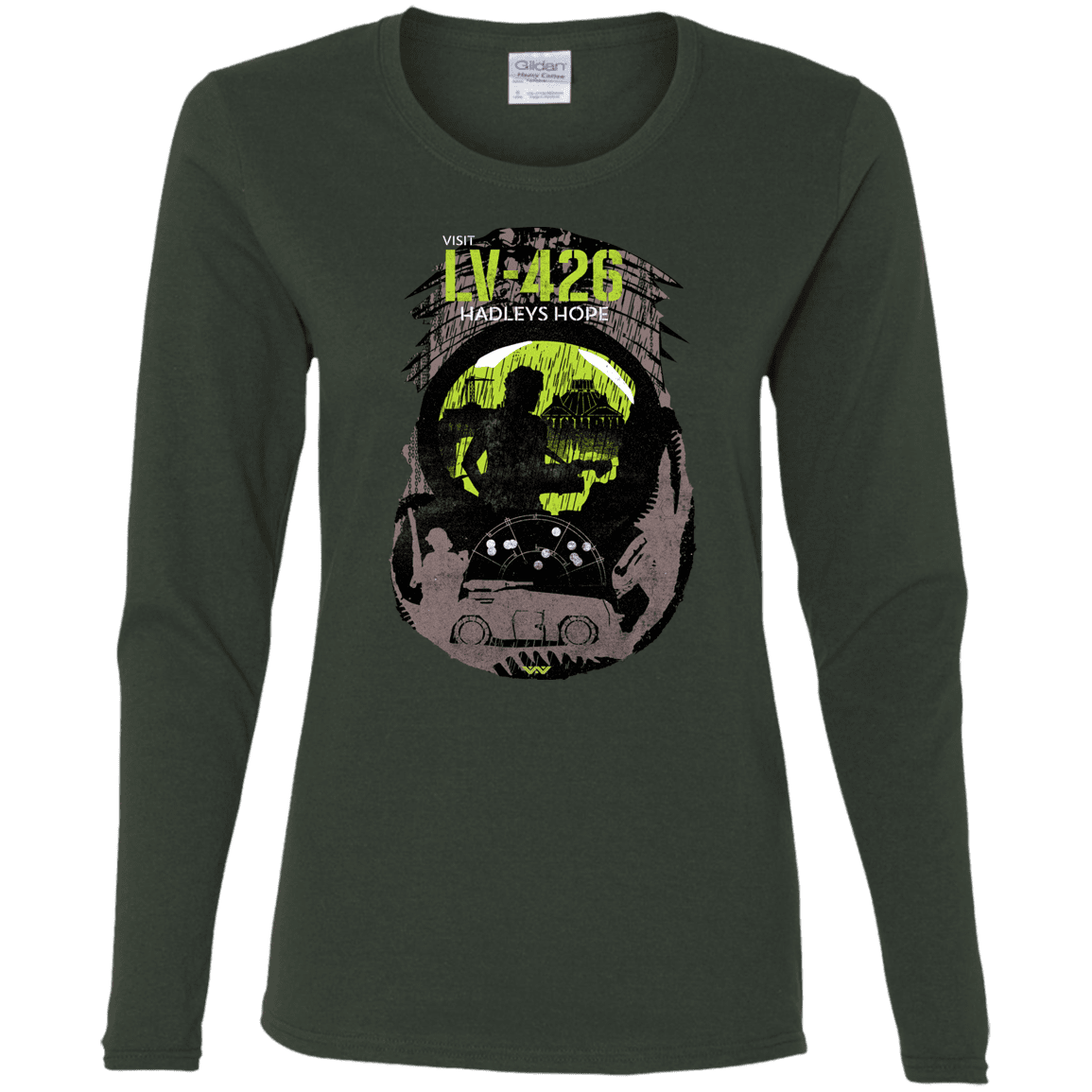 T-Shirts Forest / S Visit LV-426 Women's Long Sleeve T-Shirt