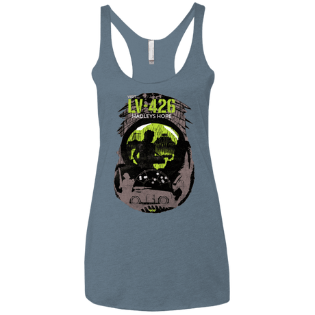 T-Shirts Indigo / X-Small Visit LV-426 Women's Triblend Racerback Tank