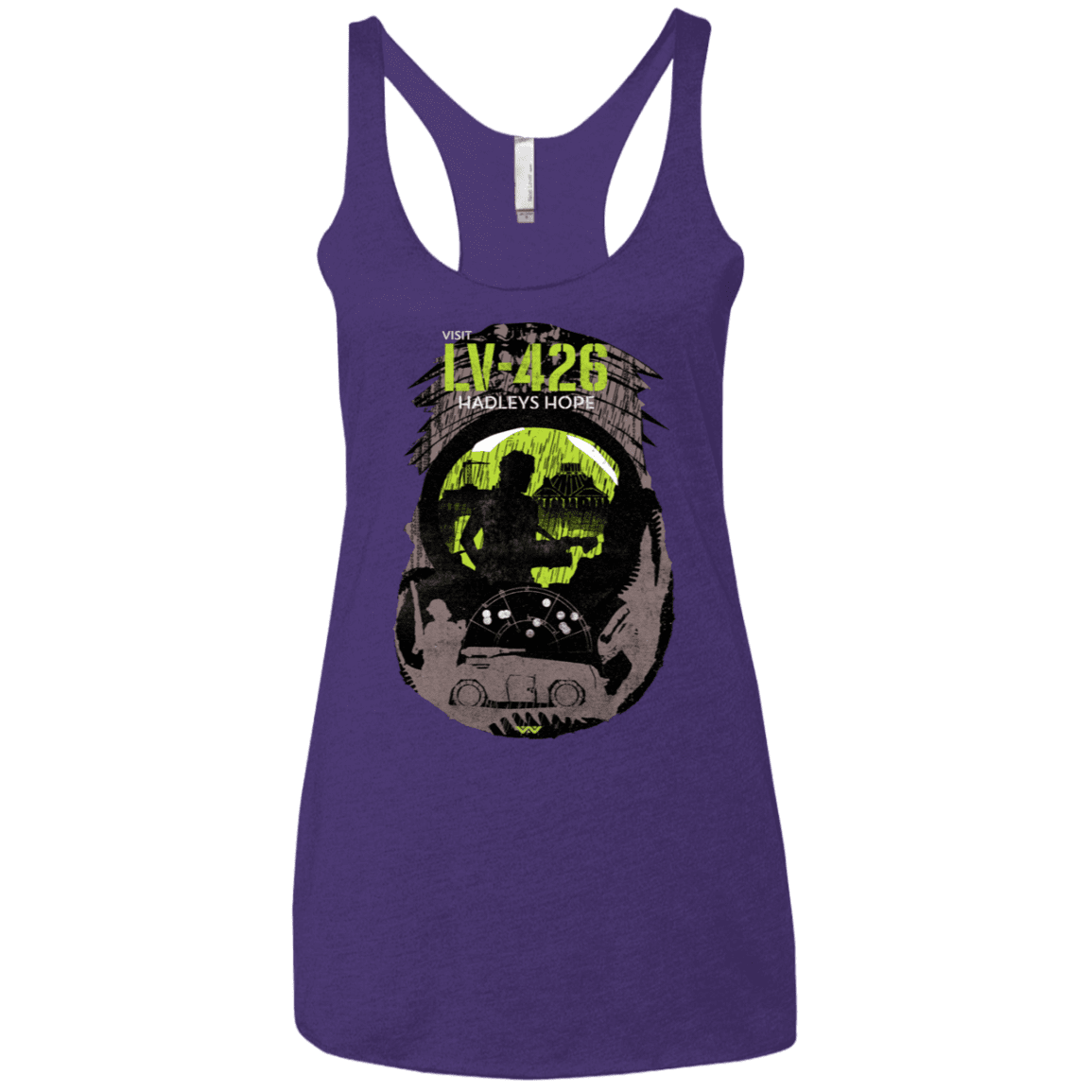 T-Shirts Purple Rush / X-Small Visit LV-426 Women's Triblend Racerback Tank