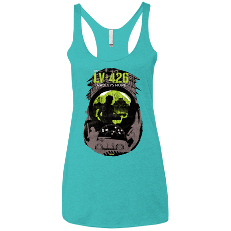 T-Shirts Tahiti Blue / X-Small Visit LV-426 Women's Triblend Racerback Tank