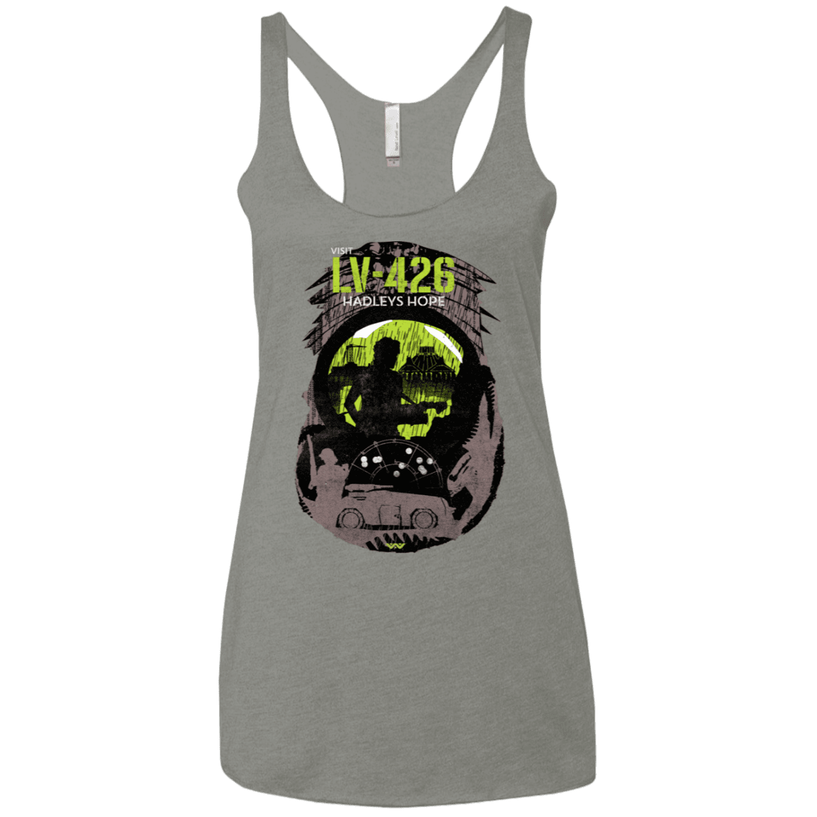 T-Shirts Venetian Grey / X-Small Visit LV-426 Women's Triblend Racerback Tank
