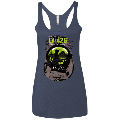 T-Shirts Vintage Navy / X-Small Visit LV-426 Women's Triblend Racerback Tank