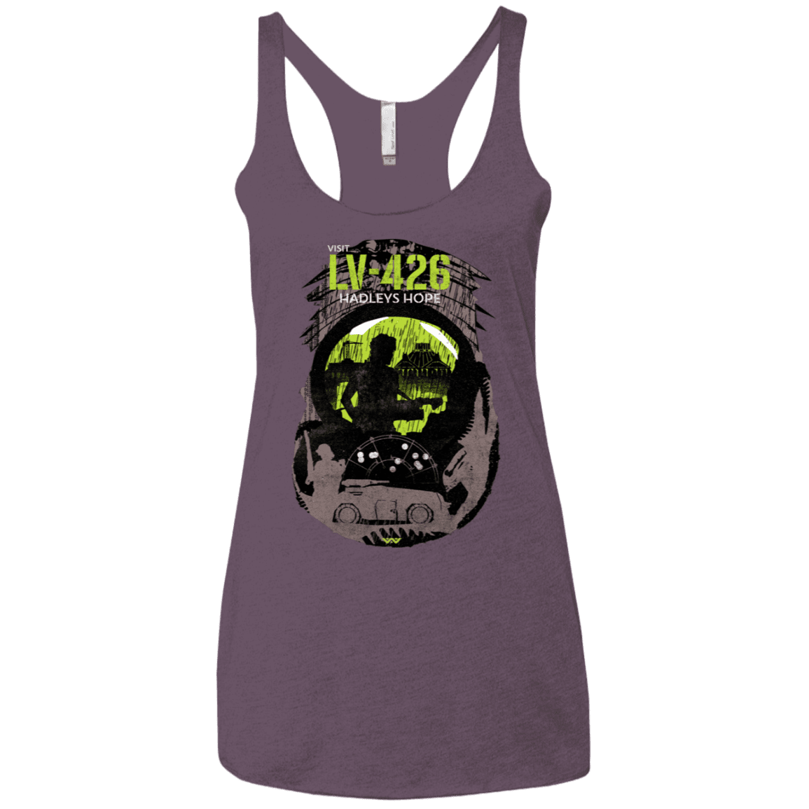T-Shirts Vintage Purple / X-Small Visit LV-426 Women's Triblend Racerback Tank