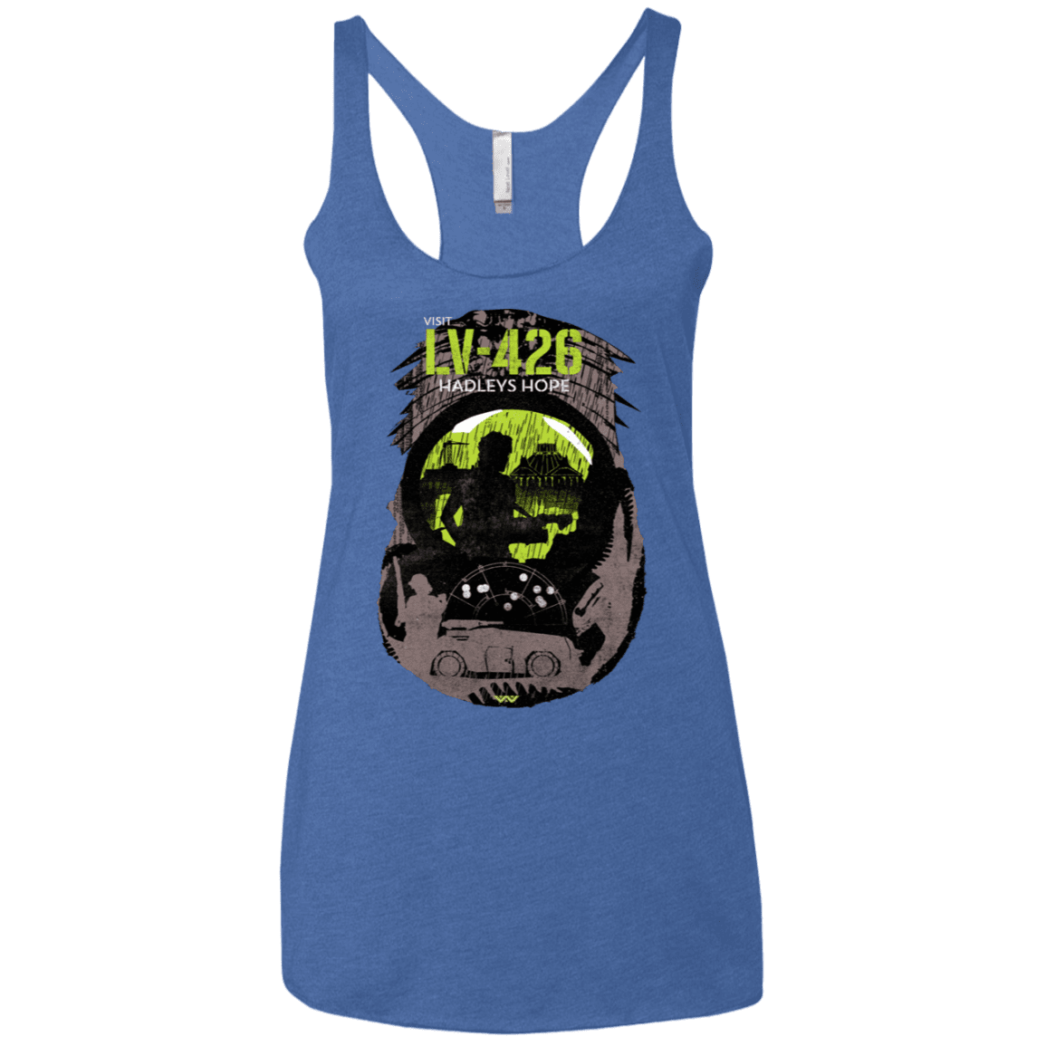 T-Shirts Vintage Royal / X-Small Visit LV-426 Women's Triblend Racerback Tank