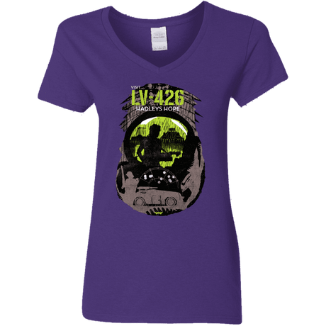 T-Shirts Purple / S Visit LV-426 Women's V-Neck T-Shirt