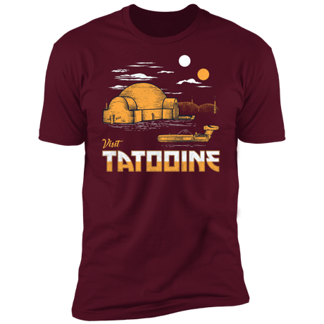 T-Shirts Maroon / S Visit Tatooine Men's Premium T-Shirt