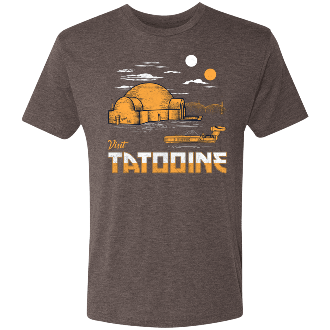 T-Shirts Macchiato / S Visit Tatooine Men's Triblend T-Shirt