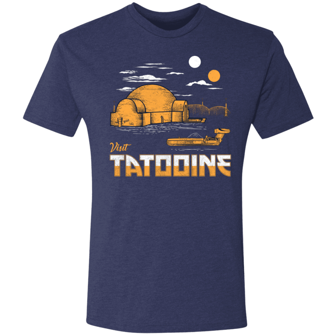 T-Shirts Vintage Navy / S Visit Tatooine Men's Triblend T-Shirt