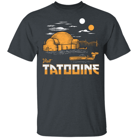 T-Shirts Dark Heather / YXS Visit Tatooine Youth T-Shirt