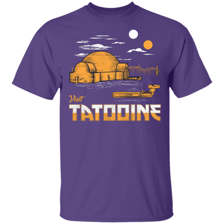 T-Shirts Purple / YXS Visit Tatooine Youth T-Shirt