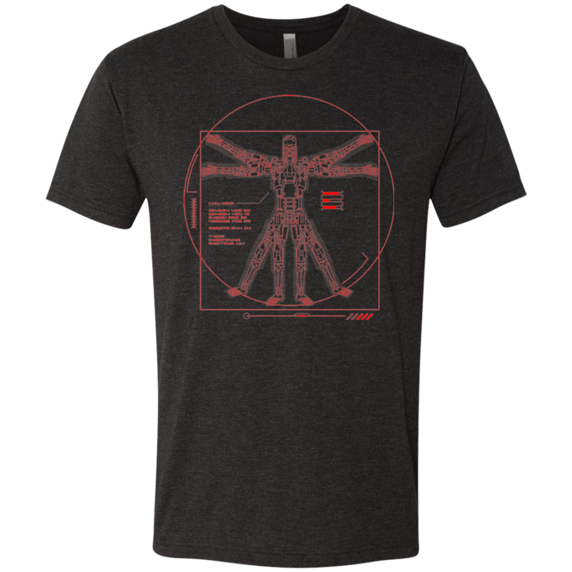 T-Shirts Vintage Black / Small Vitrubian Terminator Men's Triblend T-Shirt