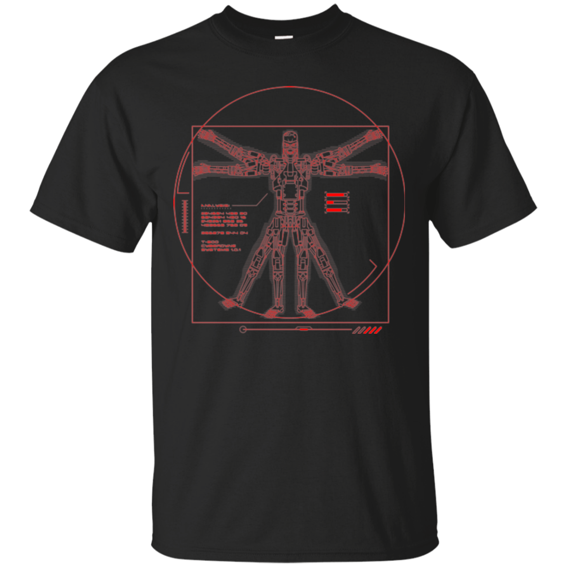 T-Shirts Black / Small Vitrubian Terminator T-Shirt