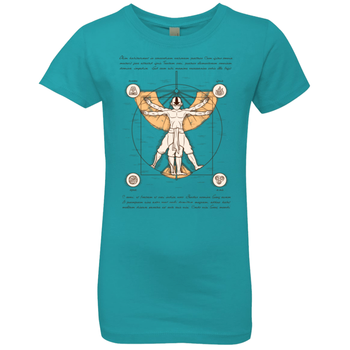 T-Shirts Tahiti Blue / YXS Vitruvian Aang (1) Girls Premium T-Shirt