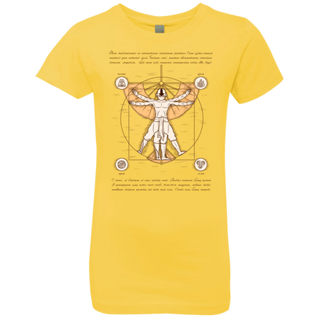 T-Shirts Vibrant Yellow / YXS Vitruvian Aang (1) Girls Premium T-Shirt