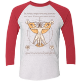 T-Shirts Heather White/Vintage Red / X-Small Vitruvian Aang (1) Men's Triblend 3/4 Sleeve