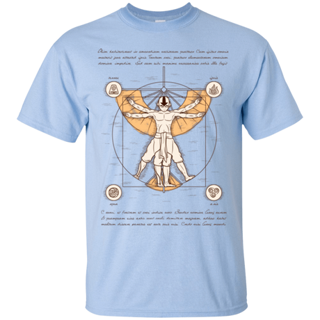 T-Shirts Light Blue / Small Vitruvian Aang (1) T-Shirt