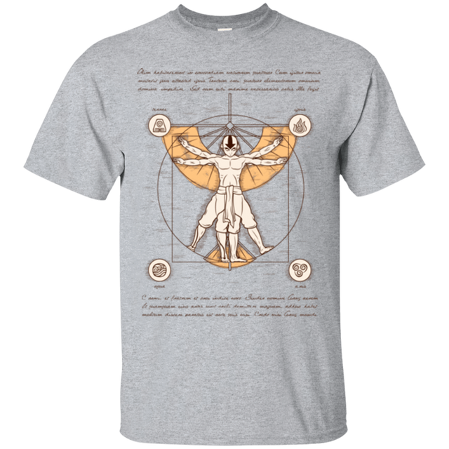 T-Shirts Sport Grey / Small Vitruvian Aang (1) T-Shirt