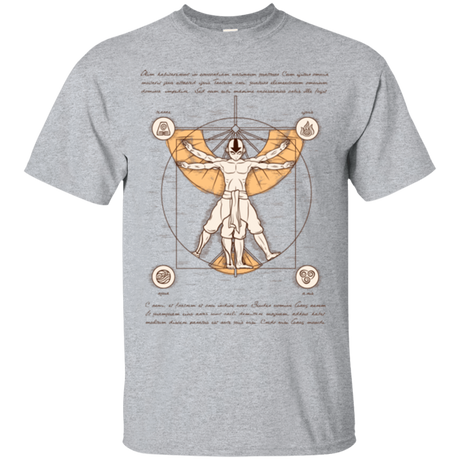 T-Shirts Sport Grey / Small Vitruvian Aang (1) T-Shirt