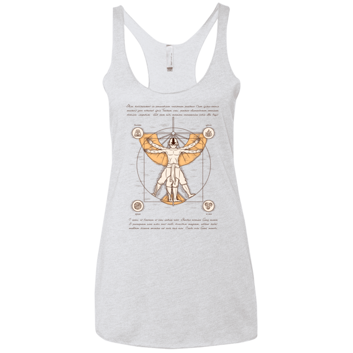 T-Shirts Heather White / X-Small Vitruvian Aang (1) Women's Triblend Racerback Tank
