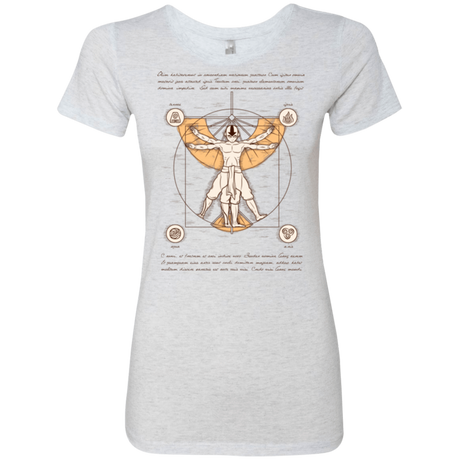 T-Shirts Heather White / Small Vitruvian Aang (1) Women's Triblend T-Shirt