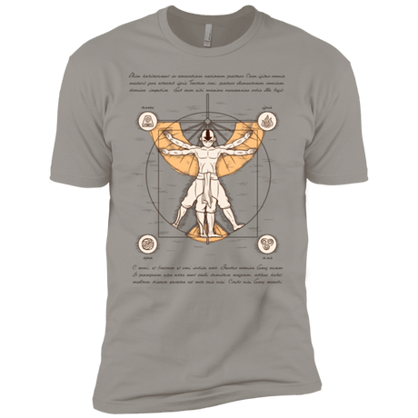 T-Shirts Light Grey / YXS Vitruvian Aang Boys Premium T-Shirt