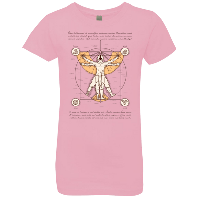 T-Shirts Light Pink / YXS Vitruvian Aang Girls Premium T-Shirt