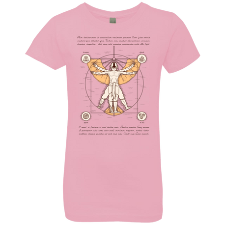 T-Shirts Light Pink / YXS Vitruvian Aang Girls Premium T-Shirt