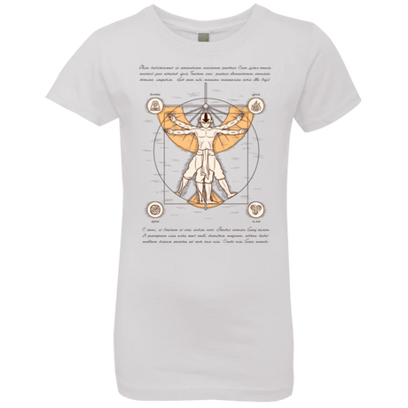 T-Shirts White / YXS Vitruvian Aang Girls Premium T-Shirt