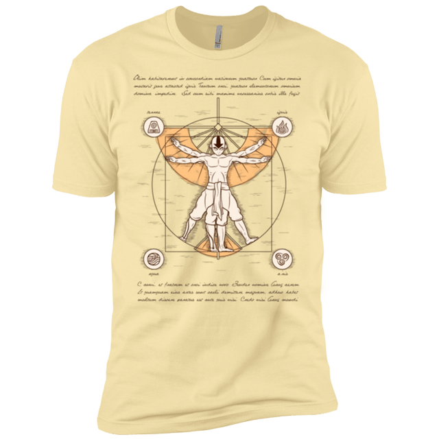 T-Shirts Banana Cream / X-Small Vitruvian Aang Men's Premium T-Shirt