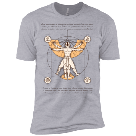 T-Shirts Heather Grey / X-Small Vitruvian Aang Men's Premium T-Shirt