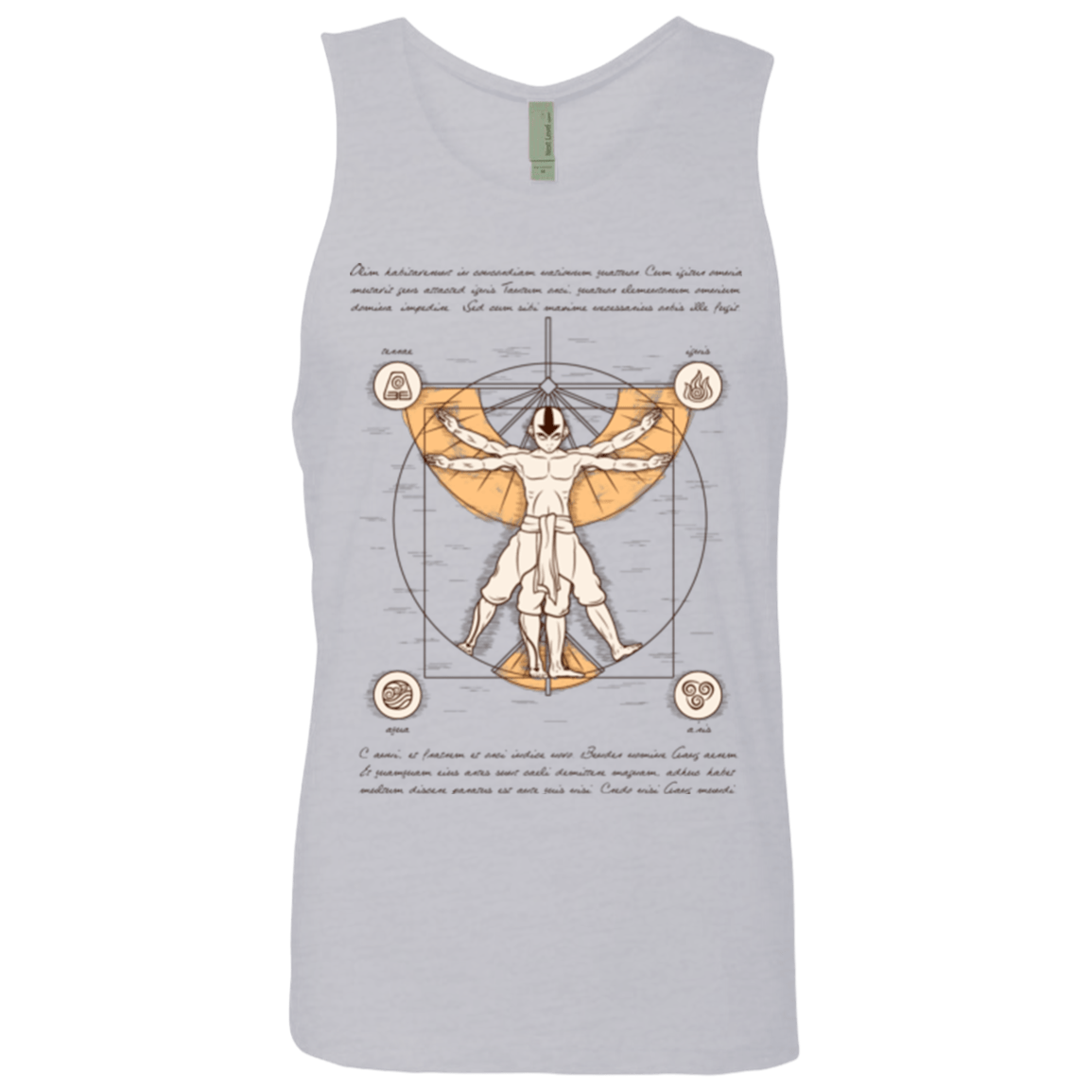 T-Shirts Heather Grey / Small Vitruvian Aang Men's Premium Tank Top