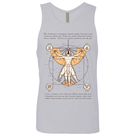 T-Shirts Heather Grey / Small Vitruvian Aang Men's Premium Tank Top