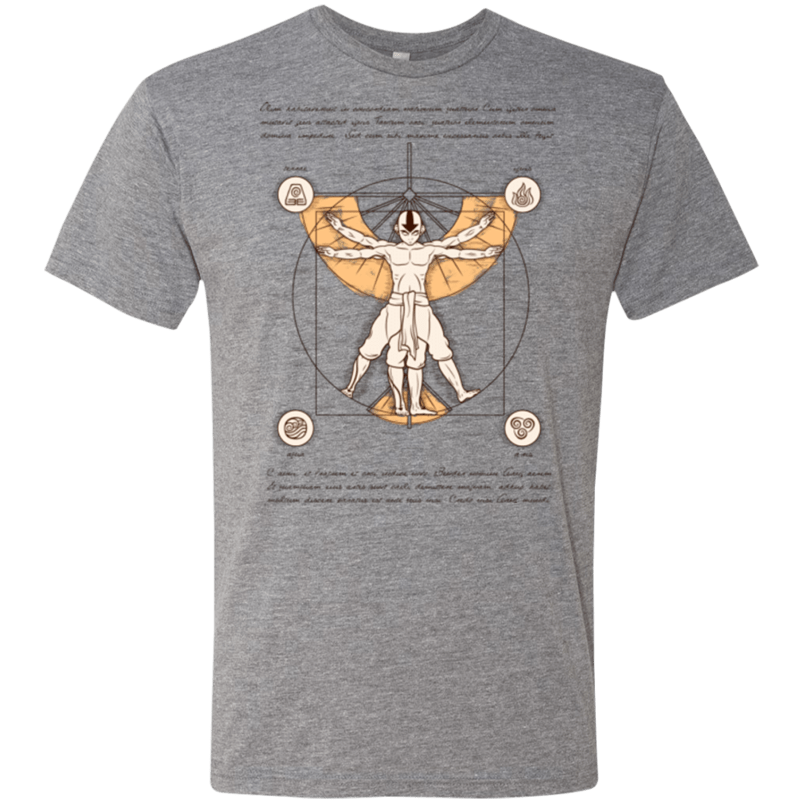 T-Shirts Premium Heather / Small Vitruvian Aang Men's Triblend T-Shirt