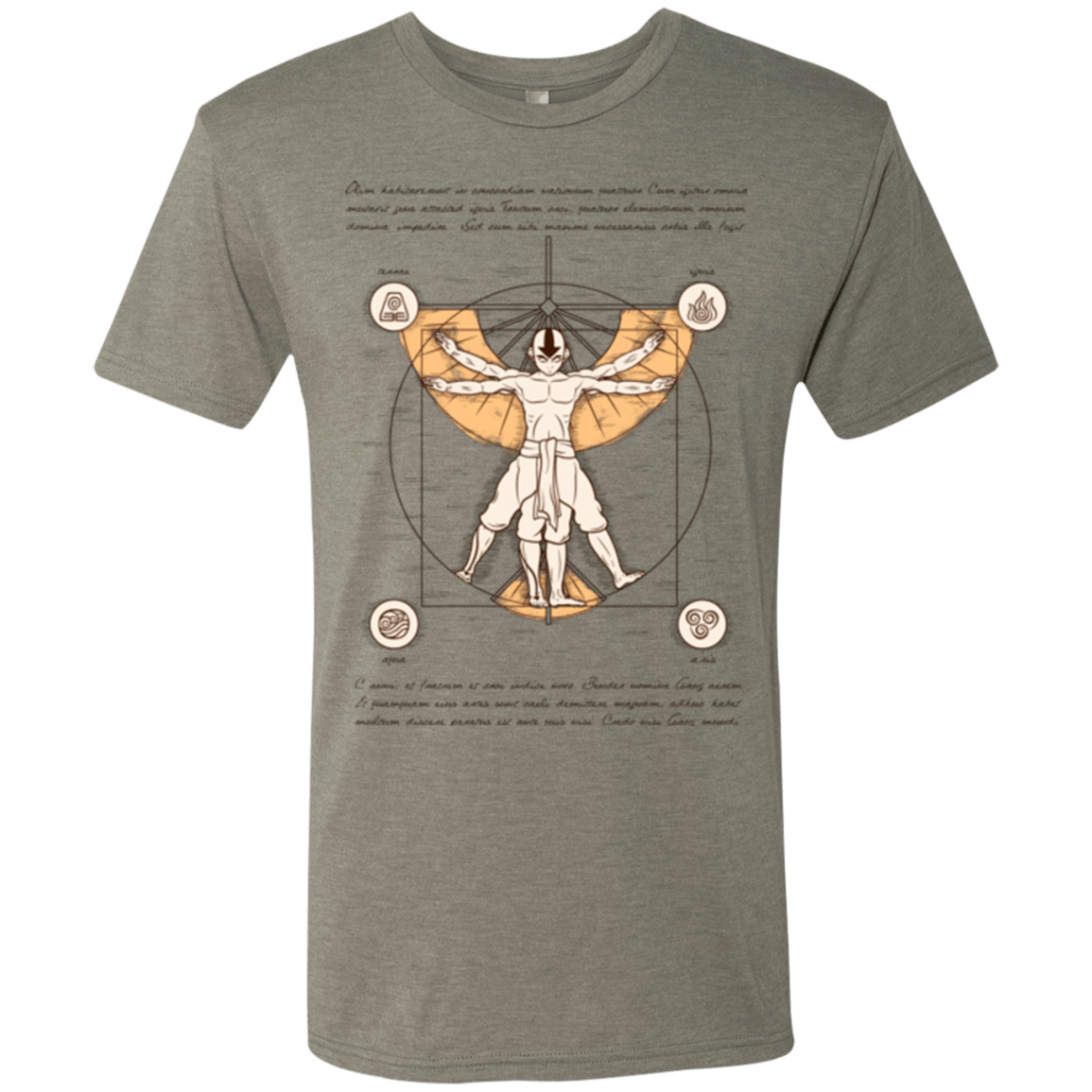 T-Shirts Venetian Grey / Small Vitruvian Aang Men's Triblend T-Shirt