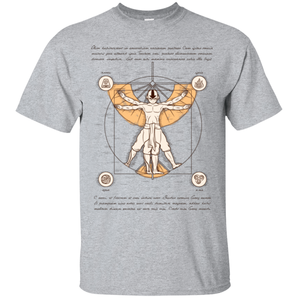 T-Shirts Sport Grey / Small Vitruvian Aang T-Shirt