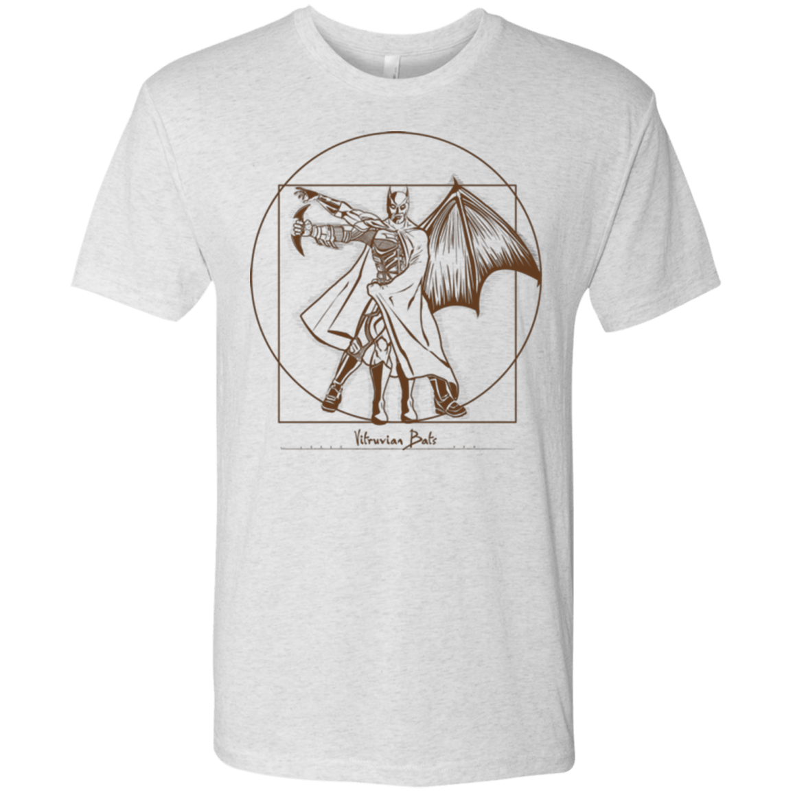 T-Shirts Heather White / Small Vitruvian Bats Men's Triblend T-Shirt