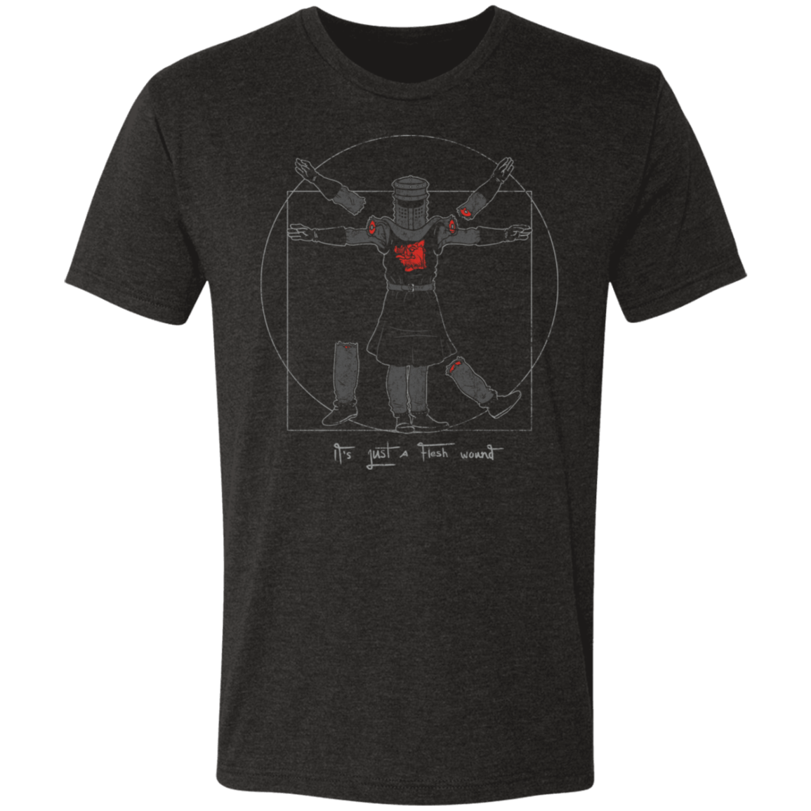 T-Shirts Vintage Black / S Vitruvian Black Knight Men's Triblend T-Shirt