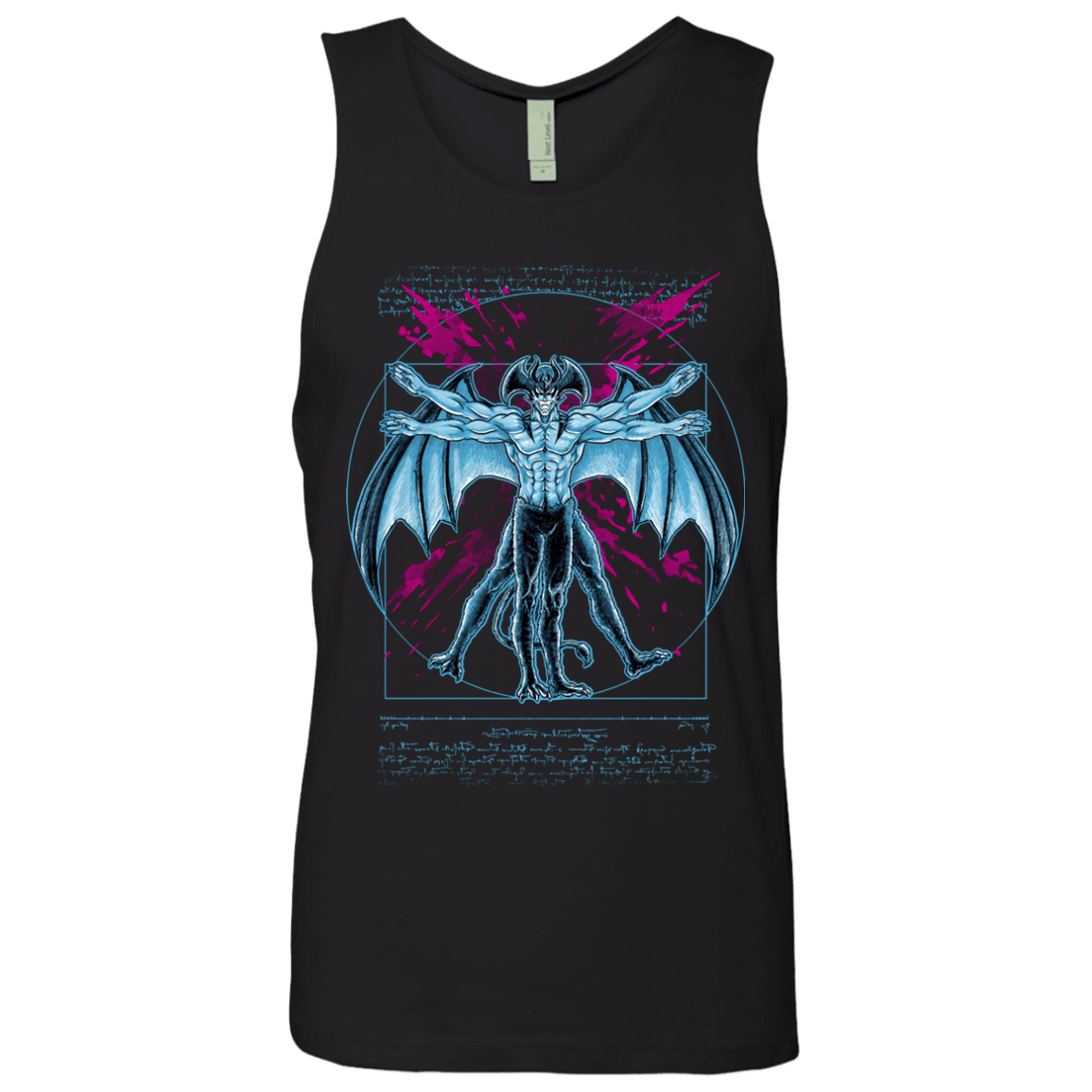 T-Shirts Black / S Vitruvian Devil Men's Premium Tank Top