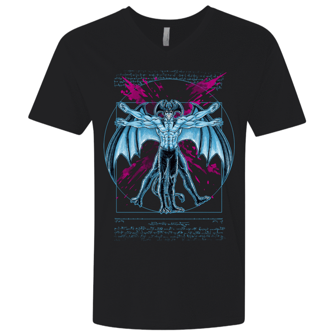 T-Shirts Black / X-Small Vitruvian Devil Men's Premium V-Neck