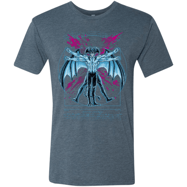 T-Shirts Indigo / S Vitruvian Devil Men's Triblend T-Shirt