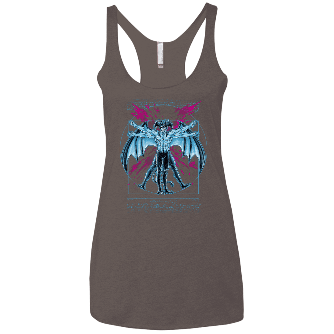 Vitruvian Devil Women's Triblend Racerback Tank