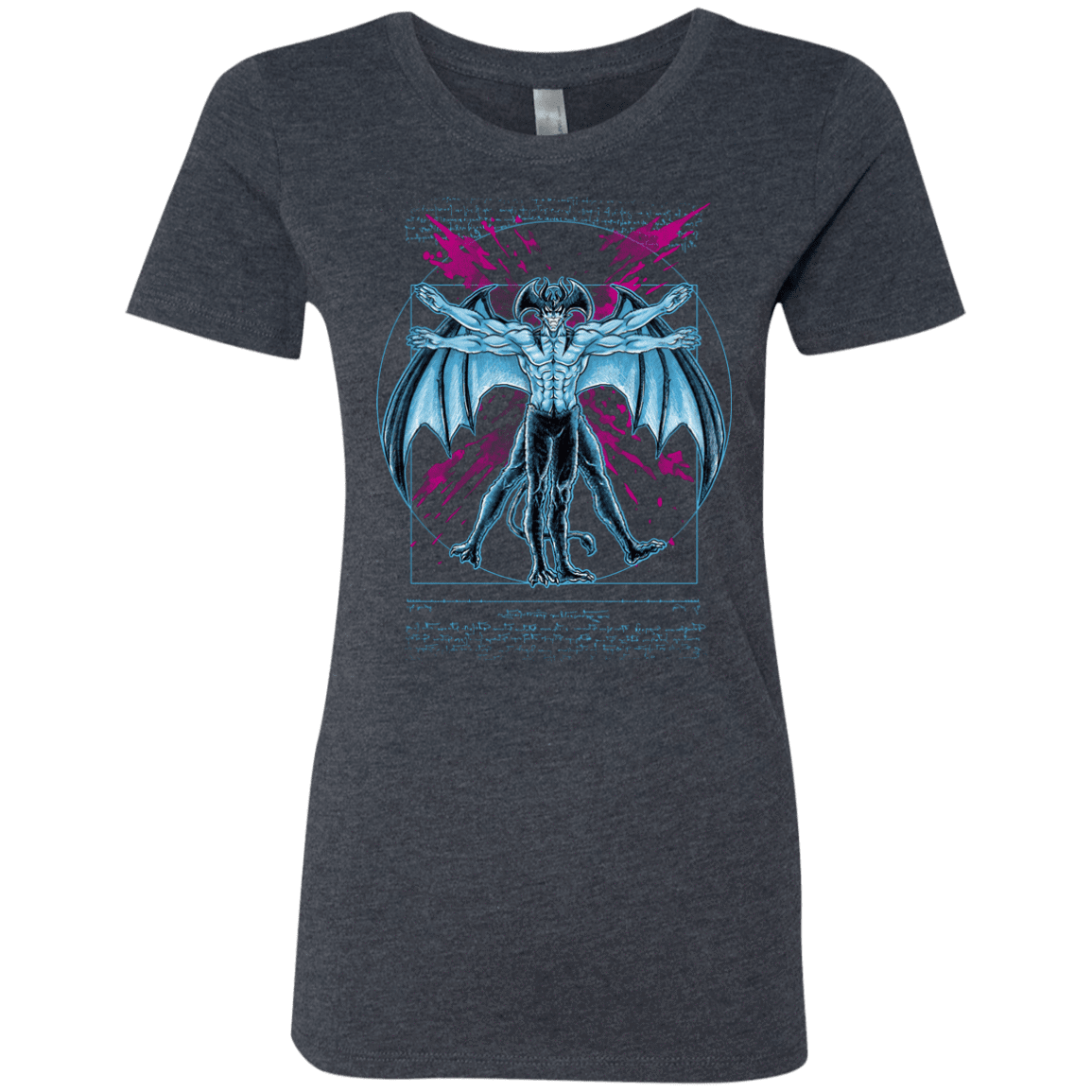 T-Shirts Vintage Navy / S Vitruvian Devil Women's Triblend T-Shirt