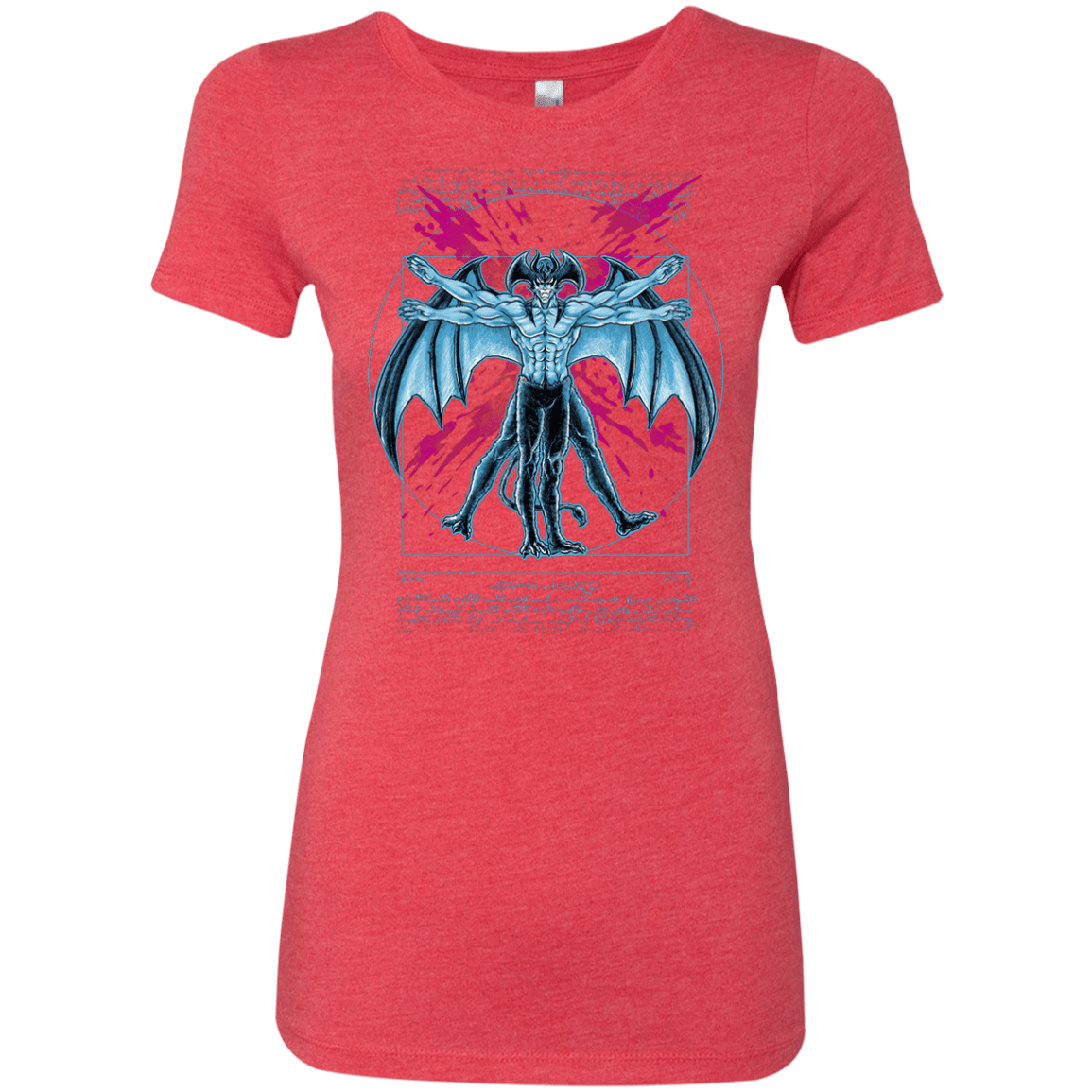 T-Shirts Vintage Red / S Vitruvian Devil Women's Triblend T-Shirt