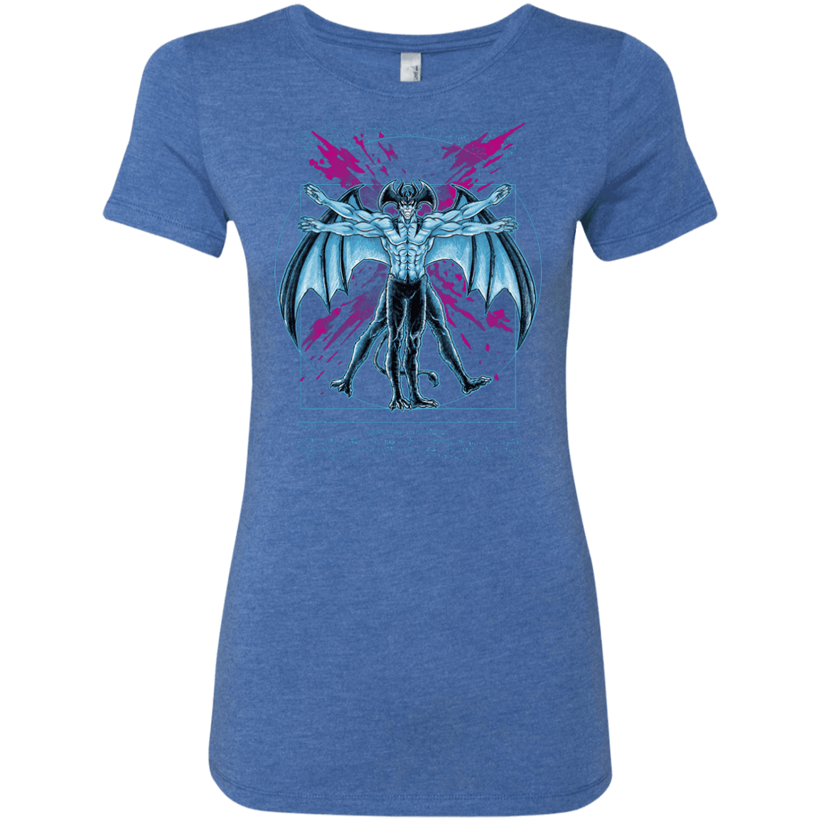 T-Shirts Vintage Royal / S Vitruvian Devil Women's Triblend T-Shirt