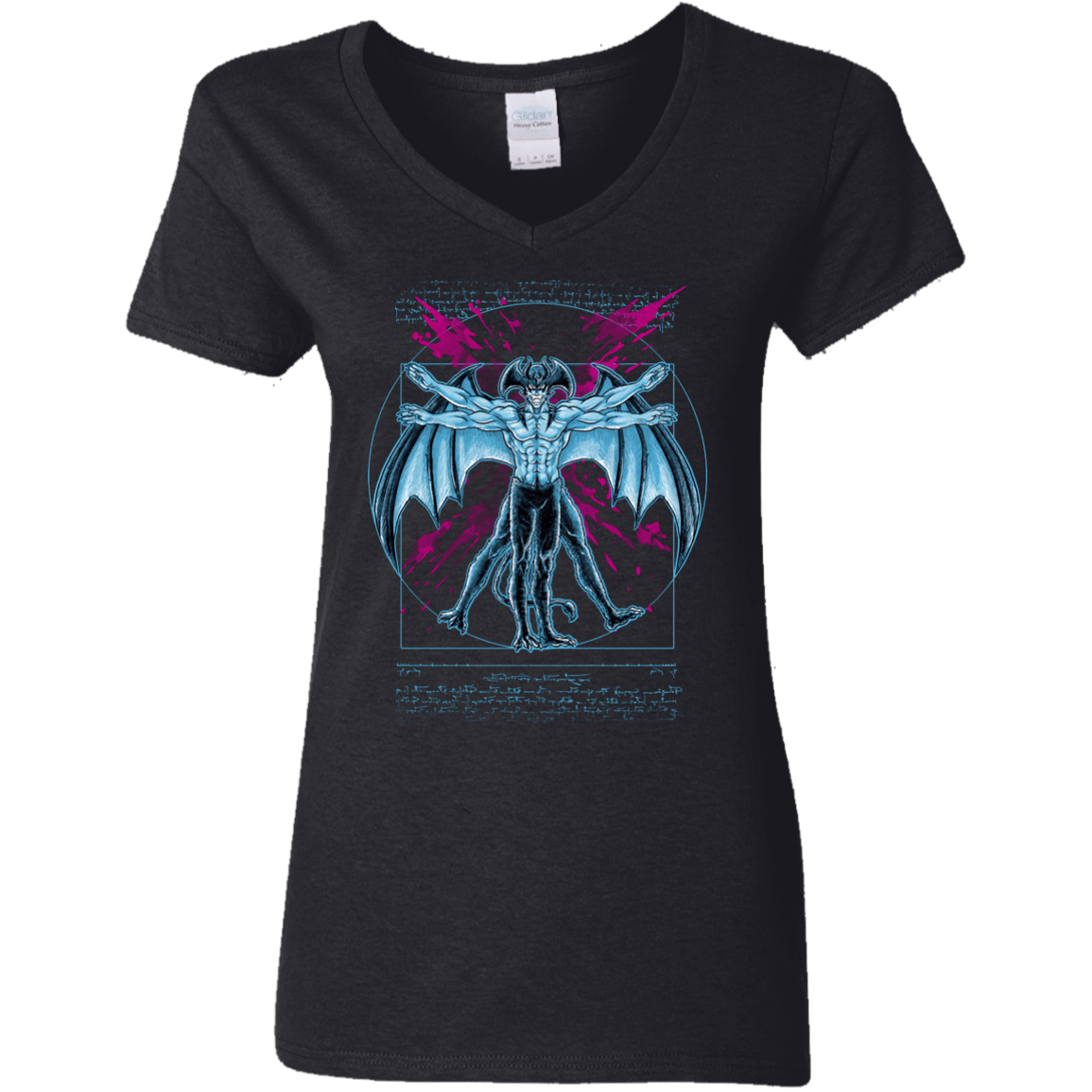 Vitruvian Devil Women's V-Neck T-Shirt