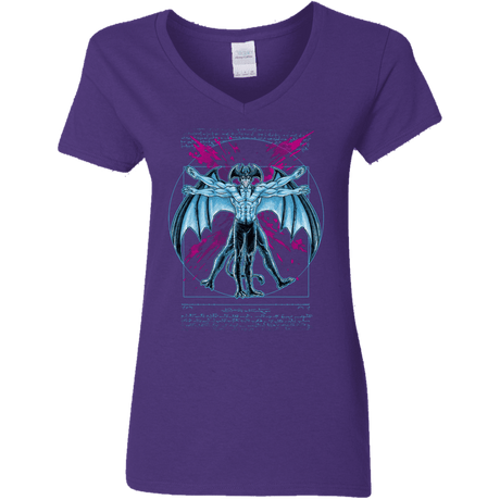 Vitruvian Devil Women's V-Neck T-Shirt