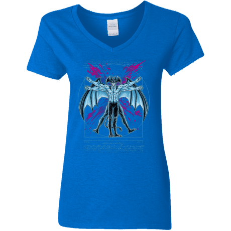 Vitruvian Devil Women's V-Neck T-Shirt