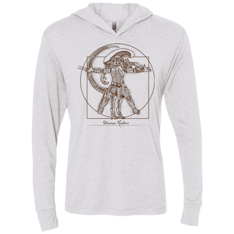 T-Shirts Heather White / X-Small Vitruvian Hunters Triblend Long Sleeve Hoodie Tee
